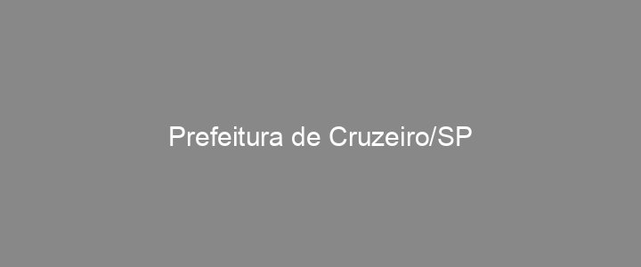 Provas Anteriores Prefeitura de Cruzeiro/SP
